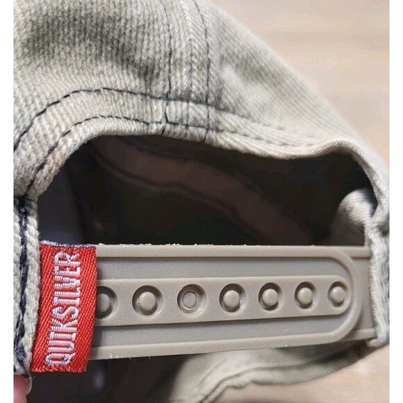 Quiksilver Hat Tan Beige VTG 90s Embroidered Skater Surf Grunge Cap Snapback - Picture 6 of 7